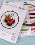 Cross Stitch Kit with Hoop Included Luca - S - Cherries, BC103 - Luca - S Yarns