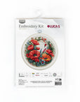 Cross Stitch Kit with Hoop Included Luca - S - Composition With Poppies, BC209 - Luca - S Yarns