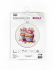 Cross Stitch Kit with Hoop Included Luca - S - The Cupcakes, BC215 - Luca - S Yarns