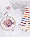 Cross Stitch Kit with Hoop Included Luca - S - The Cupcakes, BC215 - Luca - S Yarns