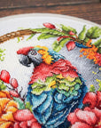 Cross Stitch Kit with Hoop Included Luca - S - The Tropical Parrot, BC201 - Luca - S Yarns