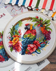 Cross Stitch Kit with Hoop Included Luca - S - The Tropical Parrot, BC201 - Luca - S Yarns