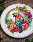 Cross Stitch Kit with Hoop Included Luca - S - The Tropical Parrot, BC201 - Luca - S Yarns
