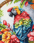 Cross Stitch Kit with Hoop Included Luca - S - The Tropical Parrot, BC201 - Luca - S Yarns