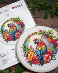 Cross Stitch Kit with Hoop Included Luca - S - The Tropical Parrot, BC201 - Luca - S Yarns