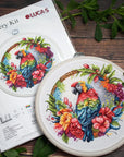 Cross Stitch Kit with Hoop Included Luca - S - The Tropical Parrot, BC201 - Luca - S Yarns