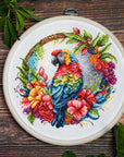 Cross Stitch Kit with Hoop Included Luca - S - The Tropical Parrot, BC201 - Luca - S Yarns