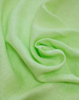 Luca - S Natural Pure 100% Linen Wrinkled Fabric Apple Green Color - Luca - S Yarns