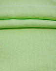 Luca - S Natural Pure 100% Linen Wrinkled Fabric Apple Green Color - Luca - S Yarns