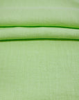 Luca - S Natural Pure 100% Linen Wrinkled Fabric Apple Green Color - Luca - S Yarns
