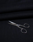Luca - S Natural Pure 100% Linen Wrinkled Fabric Black Color - Luca - S Yarns