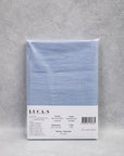 Luca - S Natural Pure Linen Wrinkled Fabric Light Blue Color - Luca - S Yarns
