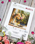 Cross Stitch Kit Luca-S GOLD - Vase with Roses and Blueberries, B719
