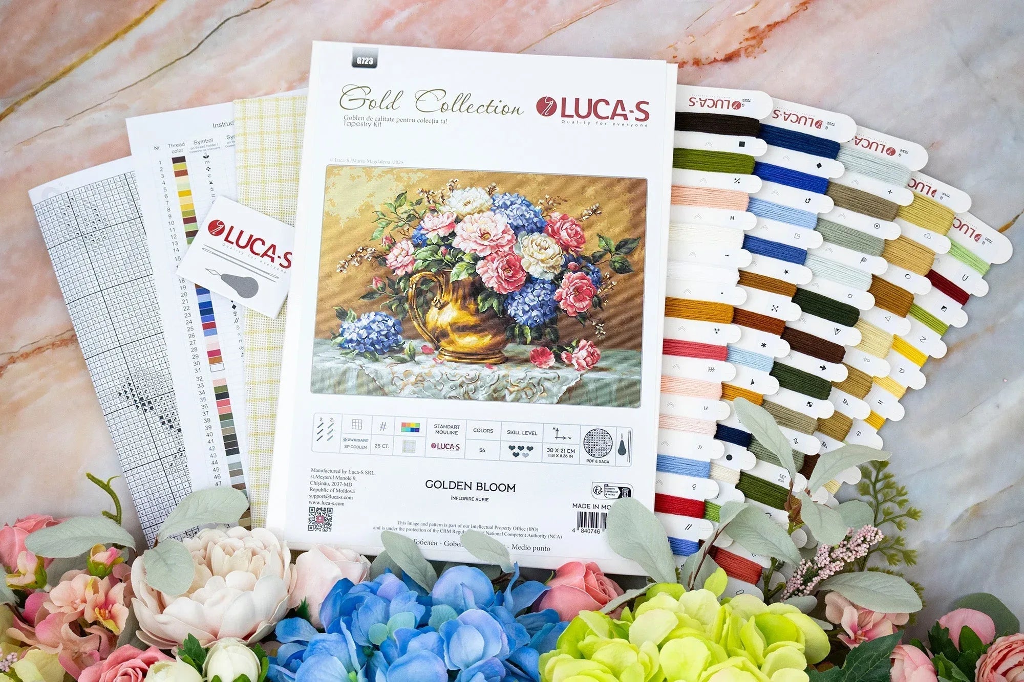 Petit Point Kit Luca-S GOLD - Golden Bloom, G723