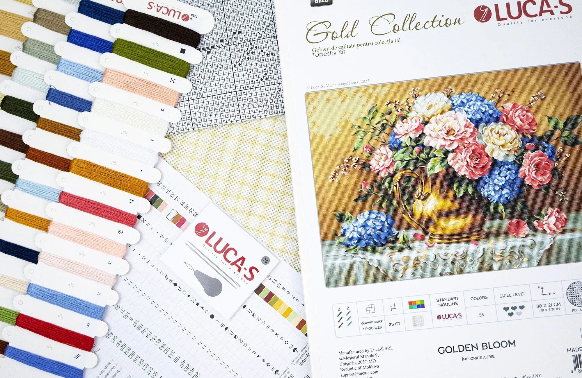 Petit Point Kit Luca-S GOLD - Golden Bloom, G723