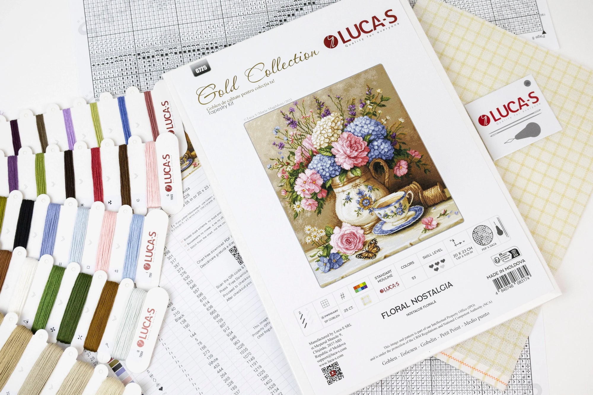 Petit Point Kit Luca-S GOLD - Floral Nostalgia, G725
