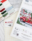 Cross Stitch Kit Luca-S GOLD- Red Christmas Truck, BU5101