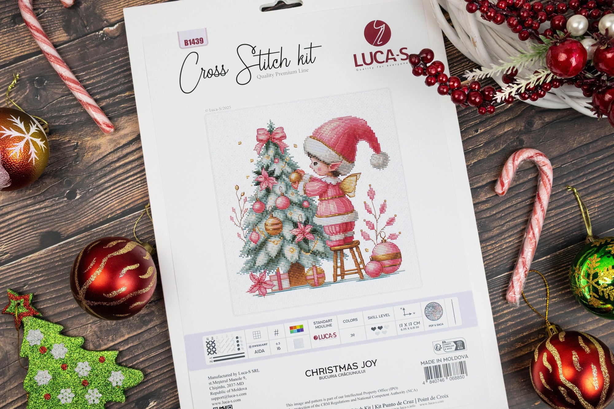 Cross Stitch Kit Luca-S - Christmas Joy, B1439