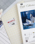 Cross Stitch Kit Luca-S GOLD - The Howl of Wolves and the Winter Moon, B727