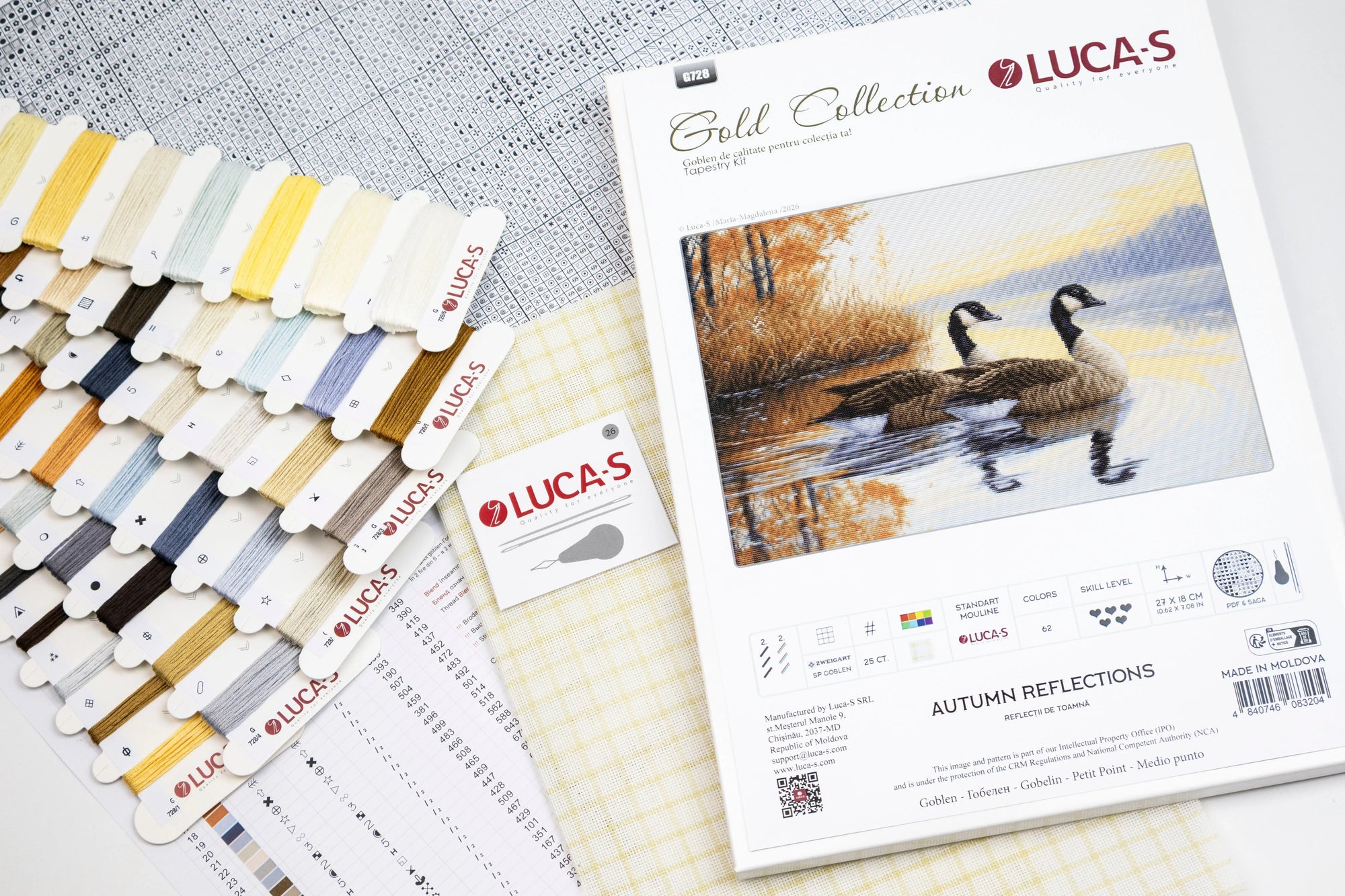 Petit Point Kit Luca-S GOLD - Autumn Reflections, G728