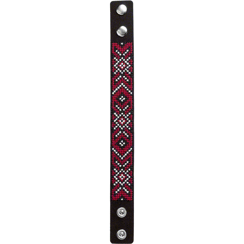 Bracelet Needlecraft Kit - Cross Stitch Kits on Leather - Luca - S Yarns