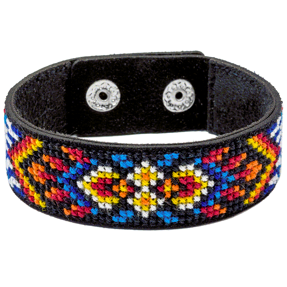 Bracelet Needlecraft Kit - Cross Stitch Kits on Leather - Luca - S Yarns