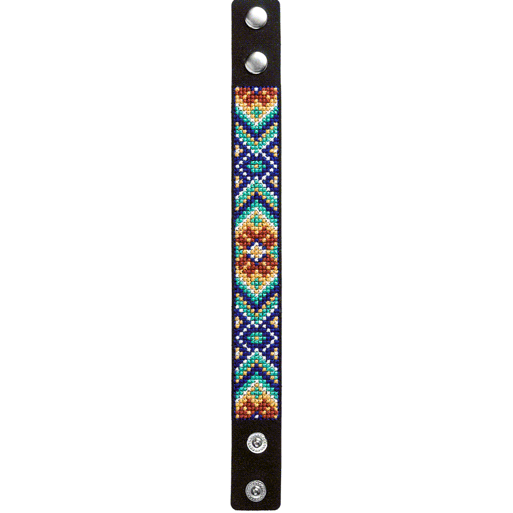 Bracelet Needlecraft Kit - Cross Stitch Kits on Leather - Luca - S Yarns