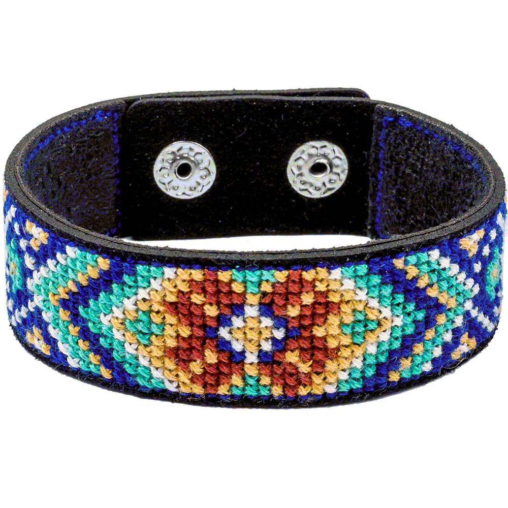 Bracelet Needlecraft Kit - Cross Stitch Kits on Leather - Luca - S Yarns