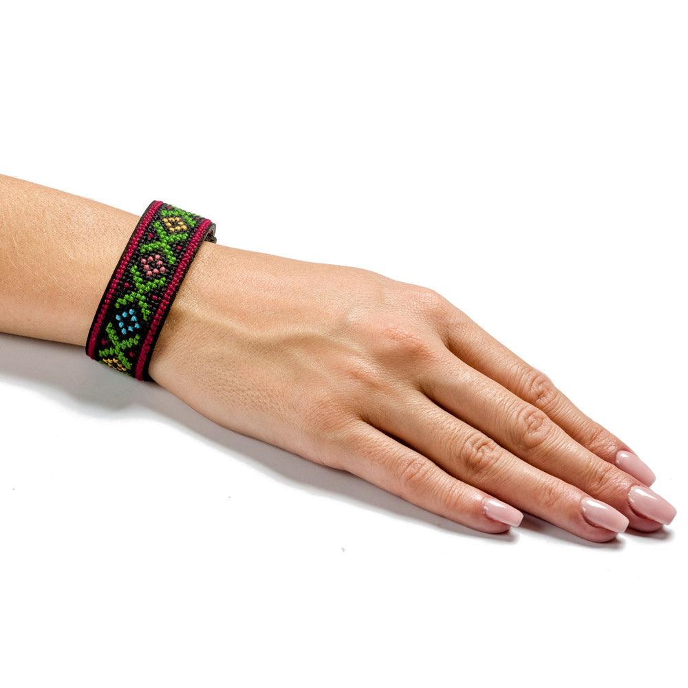 Bracelet Needlecraft Kit - Cross Stitch Kits on Leather - Luca - S Yarns