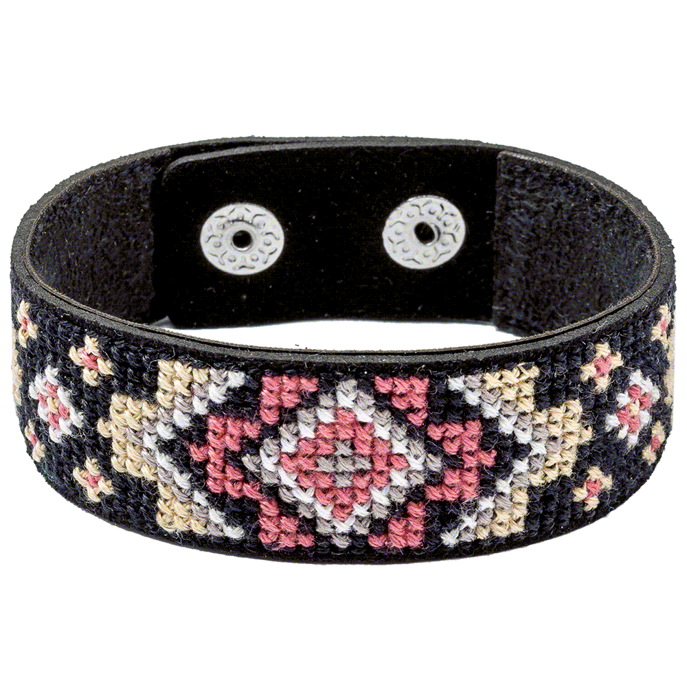 Bracelet Needlecraft Kit - Cross Stitch Kits on Leather - Luca - S Yarns
