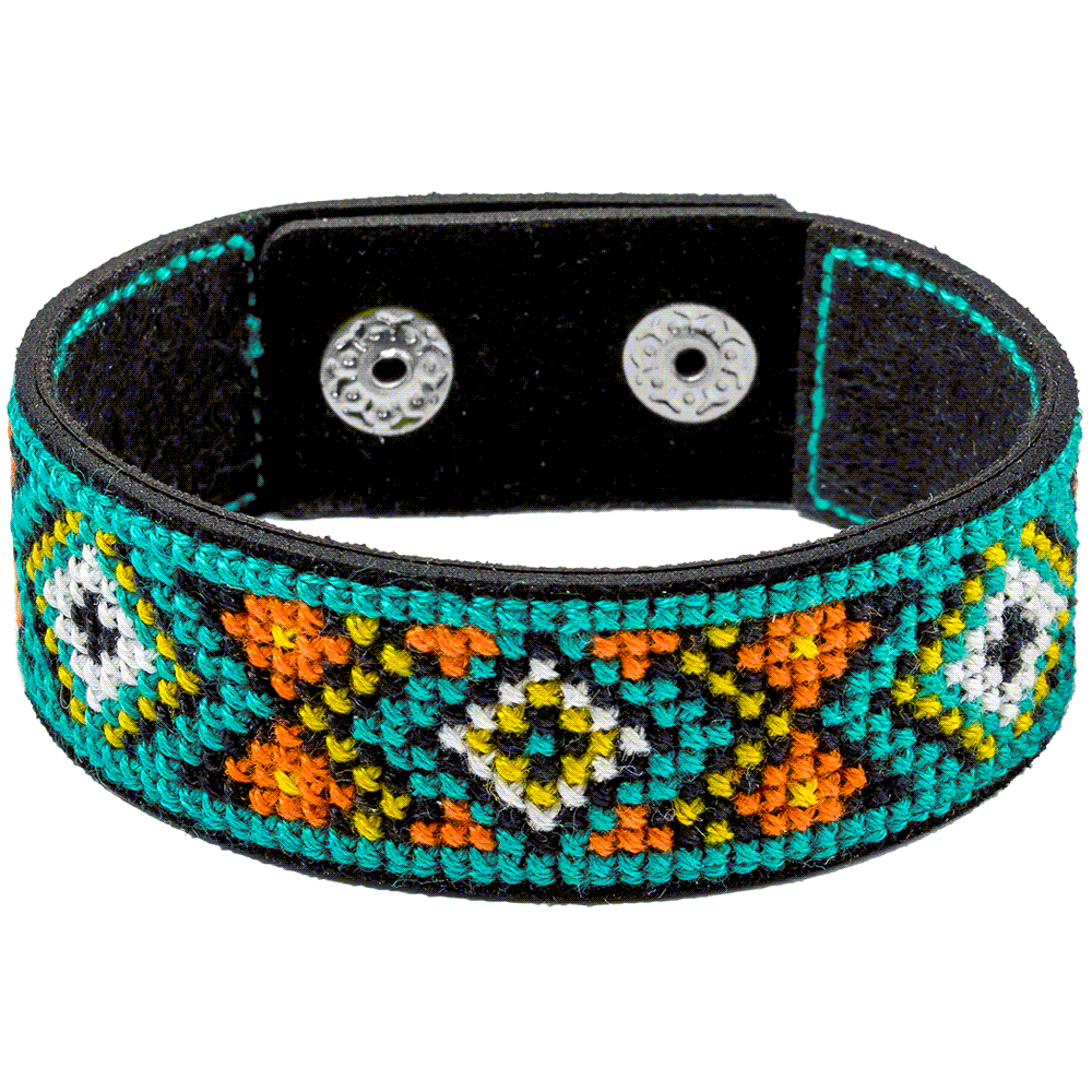 Bracelet Needlecraft Kit - Cross Stitch Kits on Leather - Luca - S Yarns