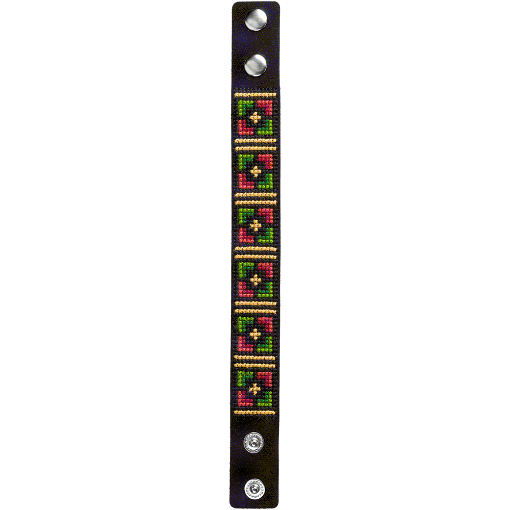 Bracelet Needlecraft Kit - Cross Stitch Kits on Leather - Luca - S Yarns