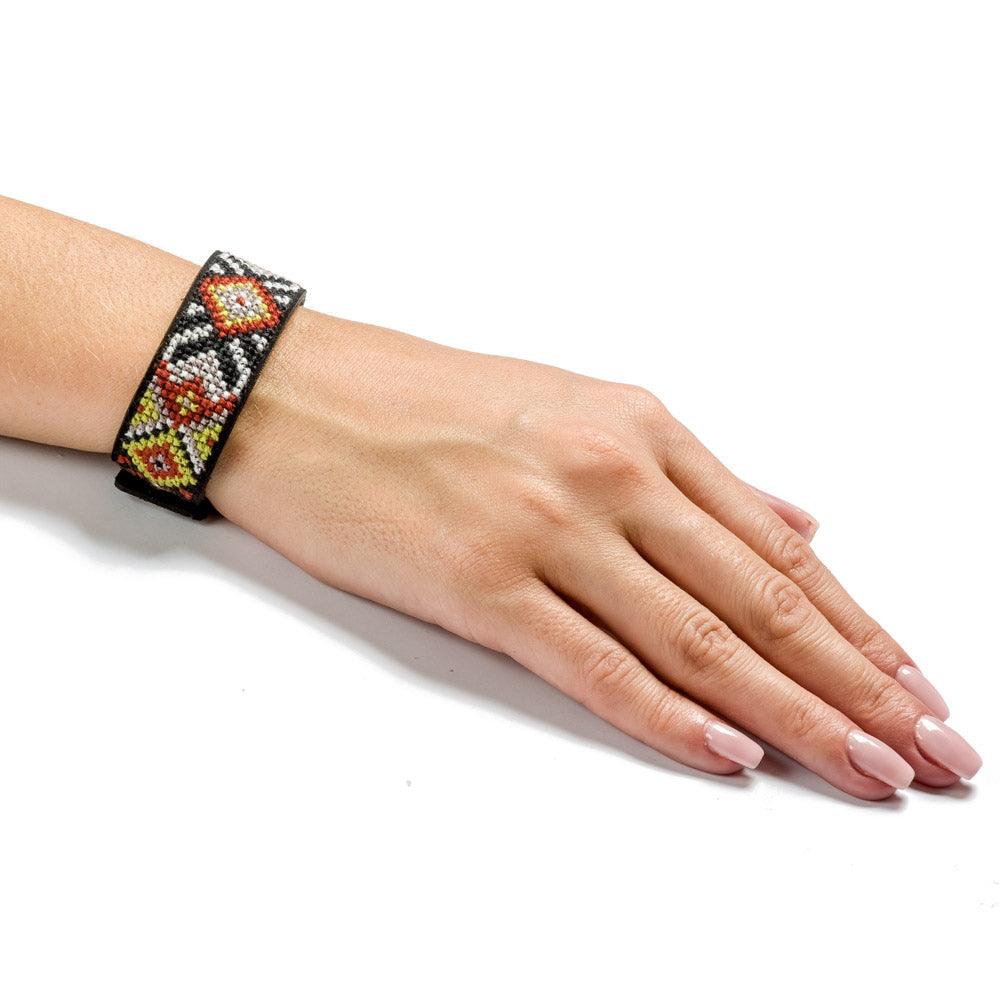 Bracelet Needlecraft Kit - Cross Stitch Kits on Leather - Luca - S Yarns