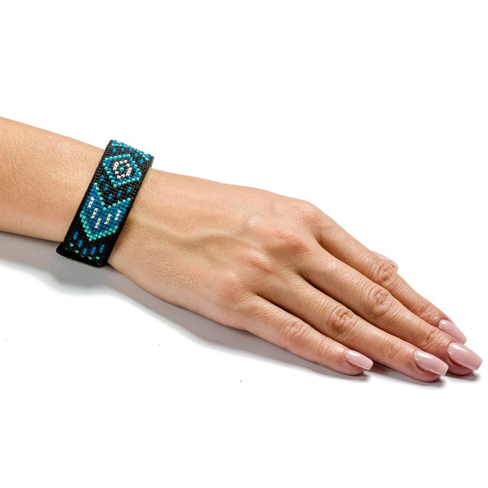 Bracelet Needlecraft Kit - Cross Stitch Kits on Leather - Luca - S Yarns