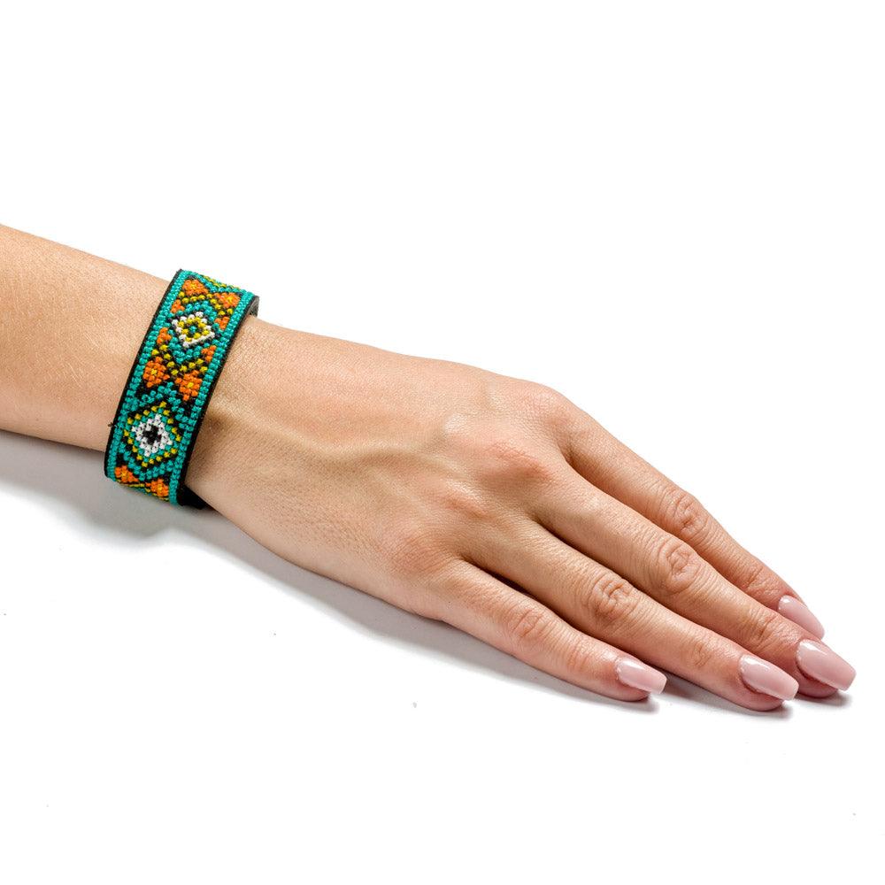 Bracelet Needlecraft Kit - Cross Stitch Kits on Leather - Luca - S Yarns
