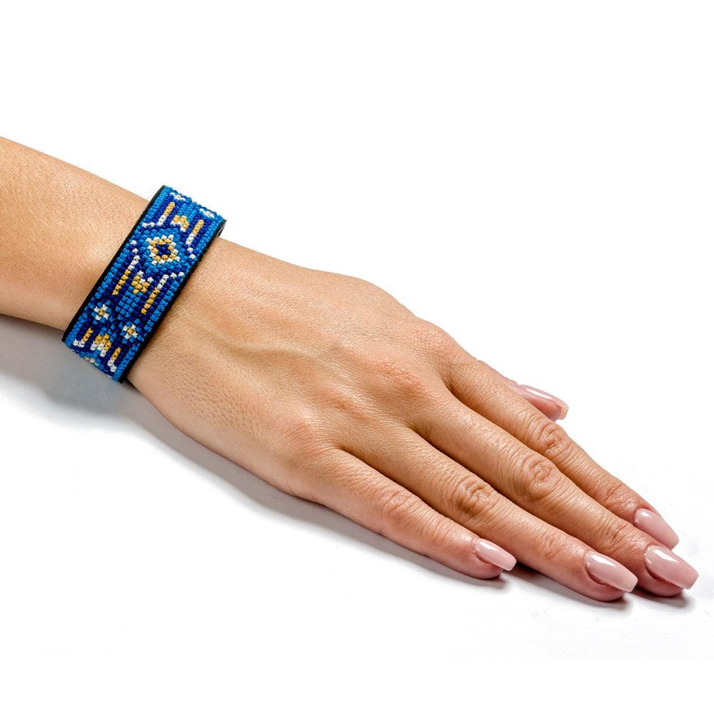 Bracelet Needlecraft Kit - Cross Stitch Kits on Leather - Luca - S Yarns
