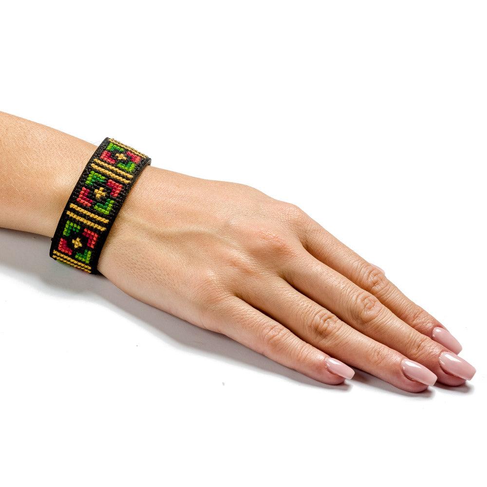 Bracelet Needlecraft Kit - Cross Stitch Kits on Leather - Luca - S Yarns