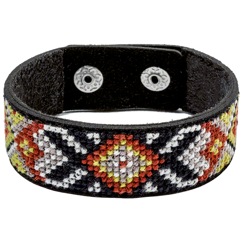 Bracelet Needlecraft Kit - Cross Stitch Kits on Leather - Luca - S Yarns