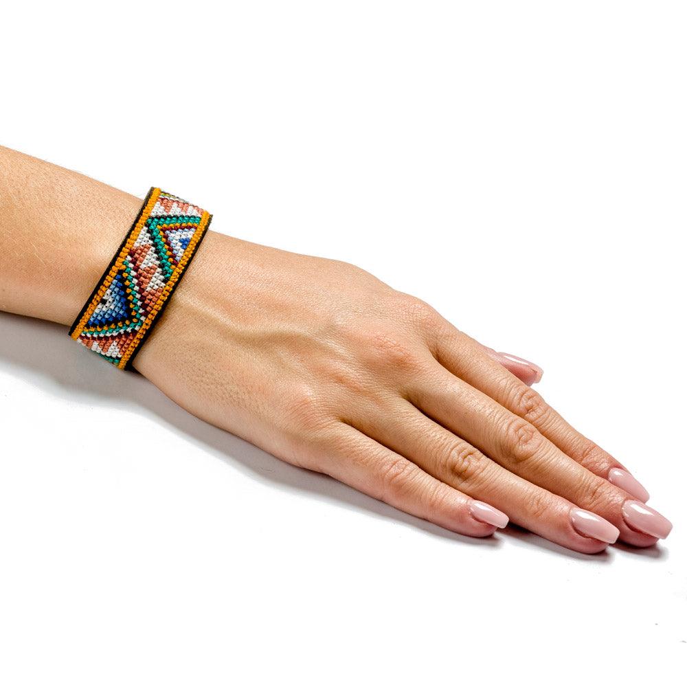 Bracelet Needlecraft Kit - Cross Stitch Kits on Leather - Luca - S Yarns