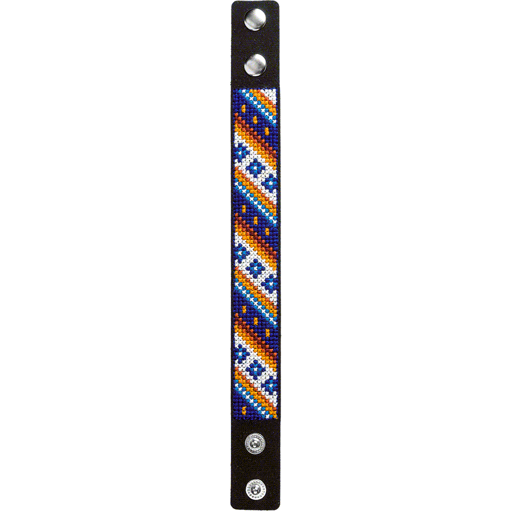 Bracelet Needlecraft Kit - Cross Stitch Kits on Leather - Luca - S Yarns