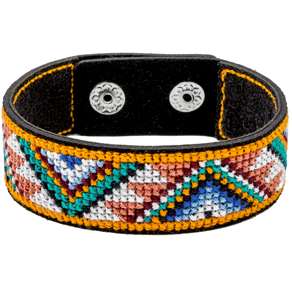 Bracelet Needlecraft Kit - Cross Stitch Kits on Leather - Luca - S Yarns