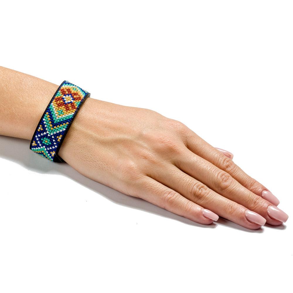 Bracelet Needlecraft Kit - Cross Stitch Kits on Leather - Luca - S Yarns