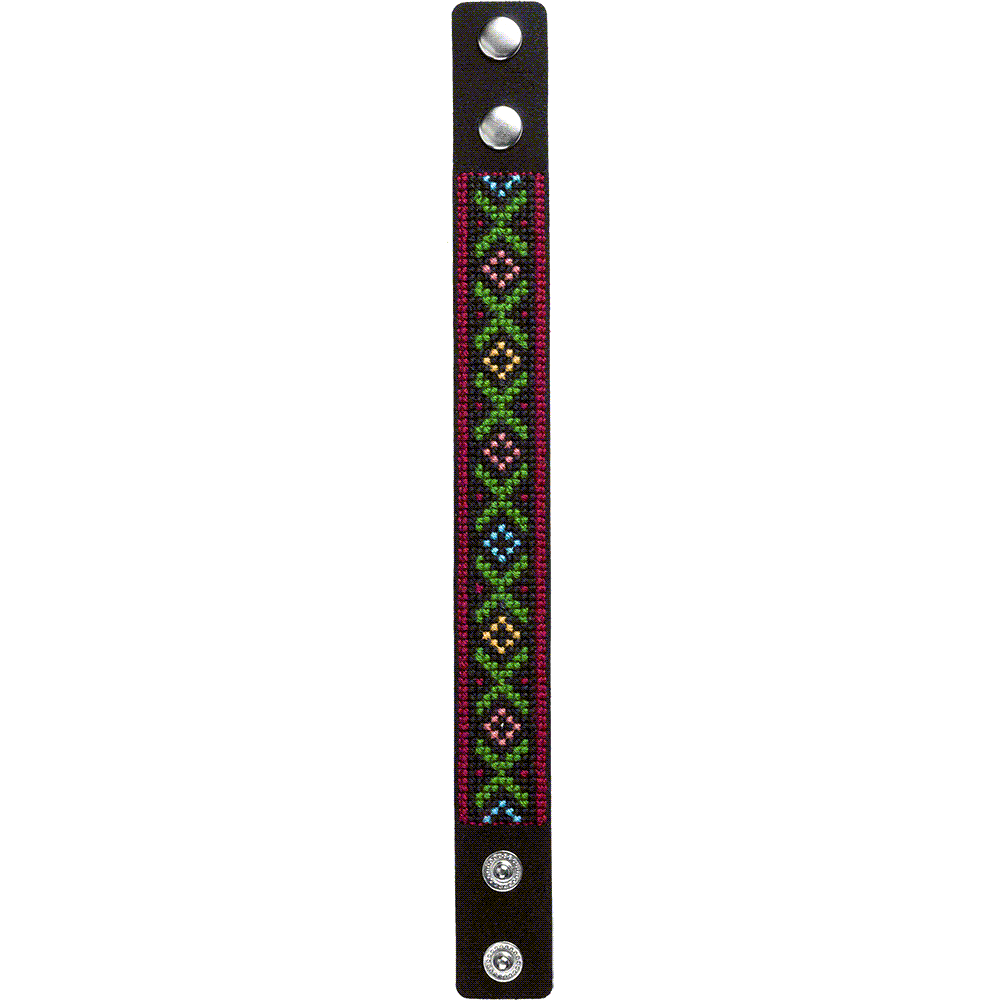 Bracelet Needlecraft Kit - Cross Stitch Kits on Leather - Luca - S Yarns