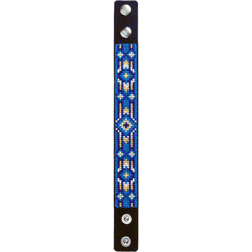 Bracelet Needlecraft Kit - Cross Stitch Kits on Leather - Luca - S Yarns