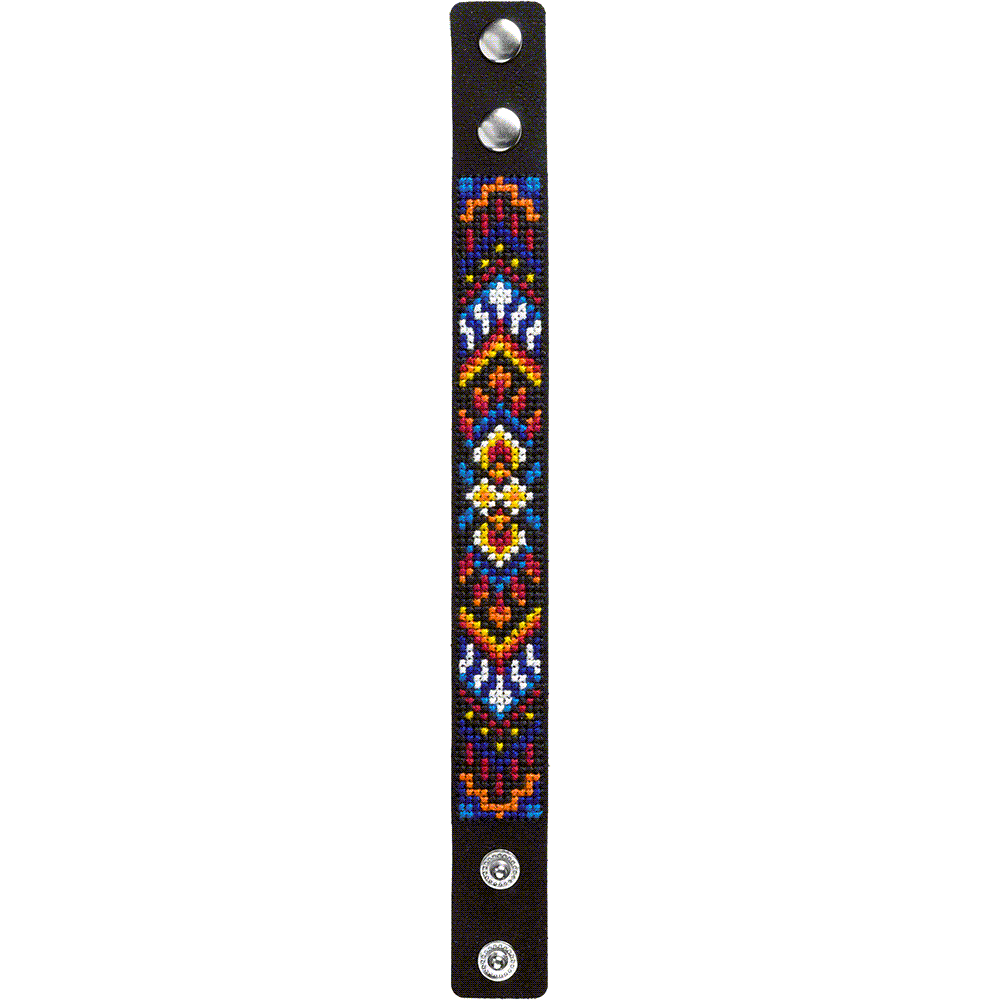 Bracelet Needlecraft Kit - Cross Stitch Kits on Leather - Luca - S Yarns