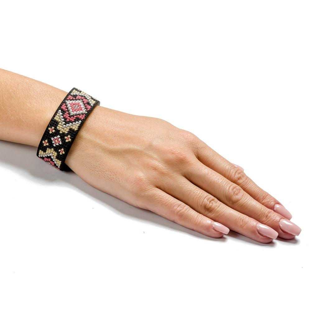 Bracelet Needlecraft Kit - Cross Stitch Kits on Leather - Luca - S Yarns