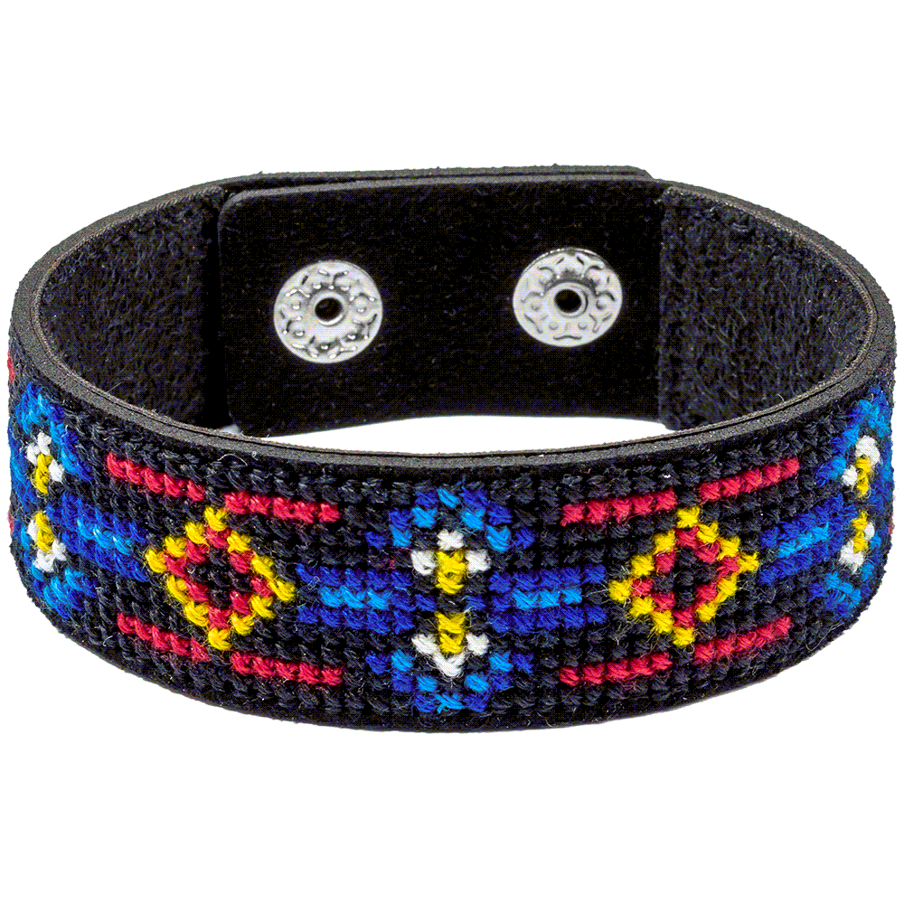 Bracelet Needlecraft Kit - Cross Stitch Kits on Leather - Luca - S Yarns