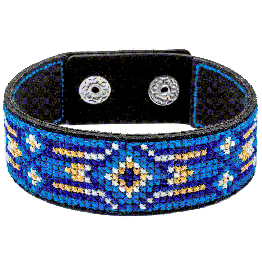 Bracelet Needlecraft Kit - Cross Stitch Kits on Leather - Luca - S Yarns