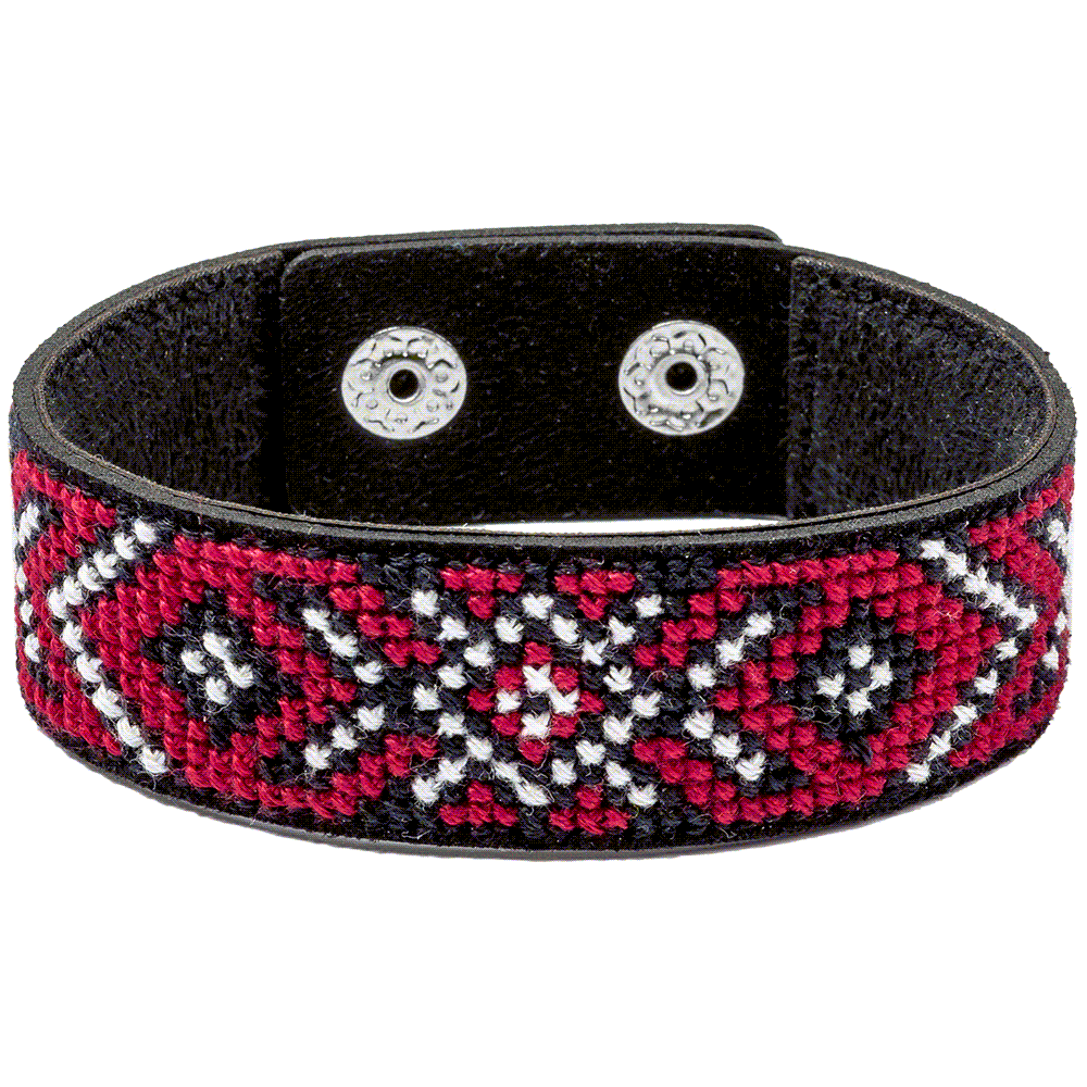 Bracelet Needlecraft Kit - Cross Stitch Kits on Leather - Luca - S Yarns