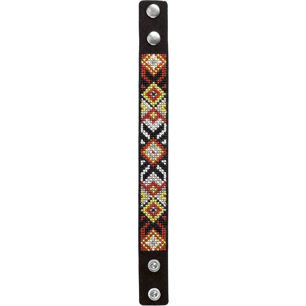 Bracelet Needlecraft Kit - Cross Stitch Kits on Leather - Luca - S Yarns